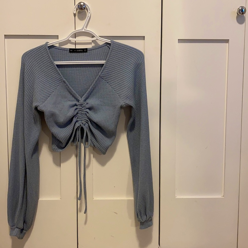 Zaful Long Sleeve Ruched Top